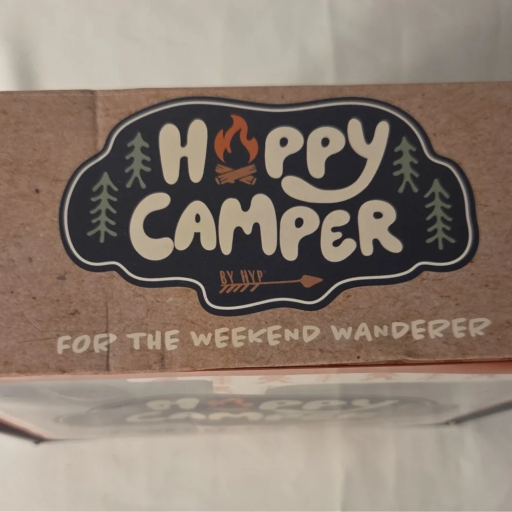 HYP Happy Camper Camping Novelty Quarter Socks 4 Pairs Mens M Multicolor
